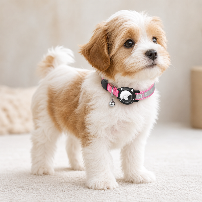 AgoumLux Airtag Reflective Pet Collar