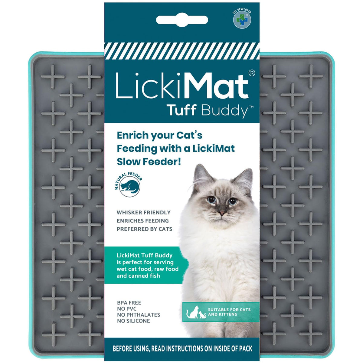 LickiMat Tuff Cat Heavy-Duty Buddy Cat Slow Feeder