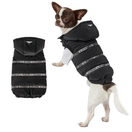 PETBARONET Reflective Warm Dog Coat Adjustable Dog Jacket Dog Winter Coat Dog Vest with Buckle Turtleneck Dog Jacket for Cold Weather Soft Dog Winter Vest for Small Medium Large Dogs (X-Large)